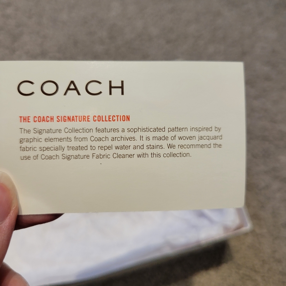 Coach Canvas Mini Purse Wristlet Signaure Sufflette Print - Picture 10 of 11